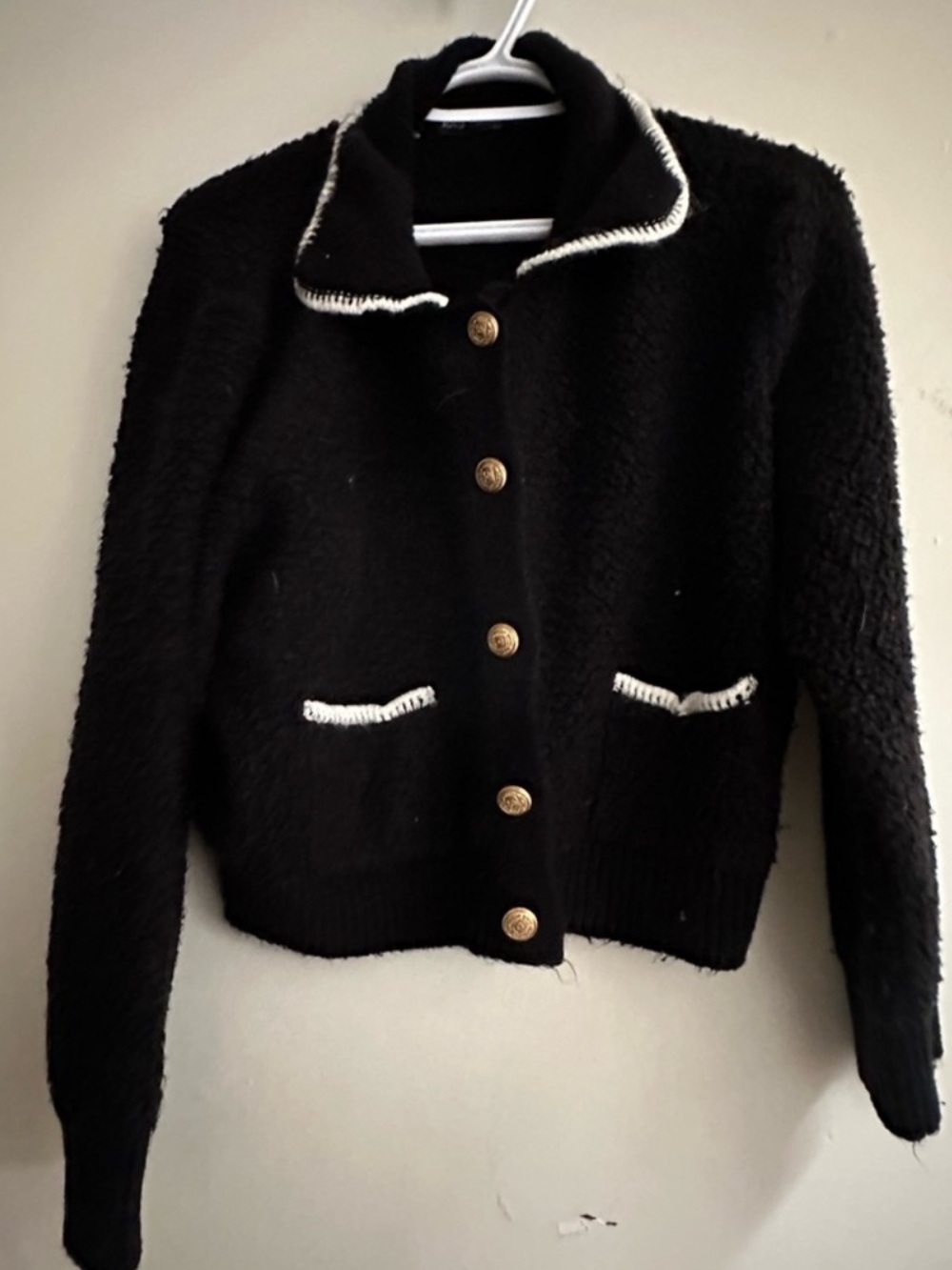 Mango Black Ribbed Knit Sweater with MNG Tag